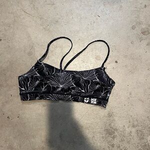 Hawaiian print swim bra